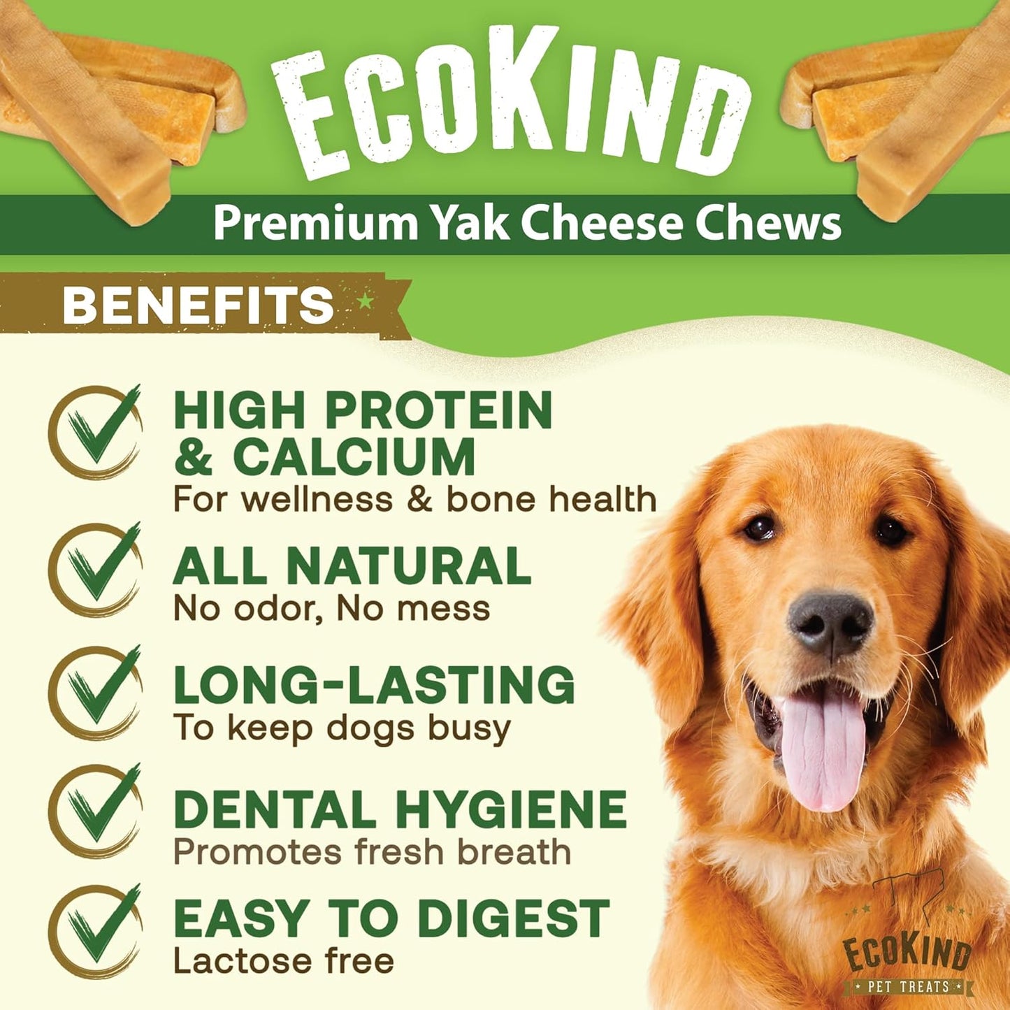 Dog Yak Chews for Large Dogs (1 lb to 5lb Bags)