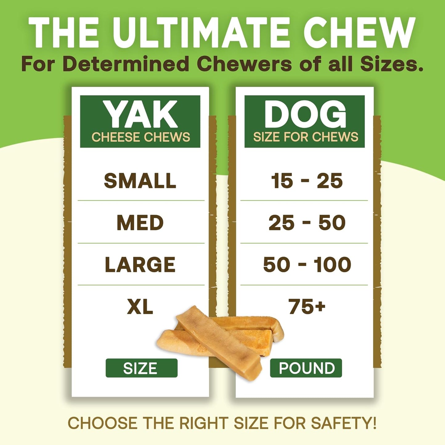 Dog Yak Chews for Large Dogs (1 lb to 5lb Bags)